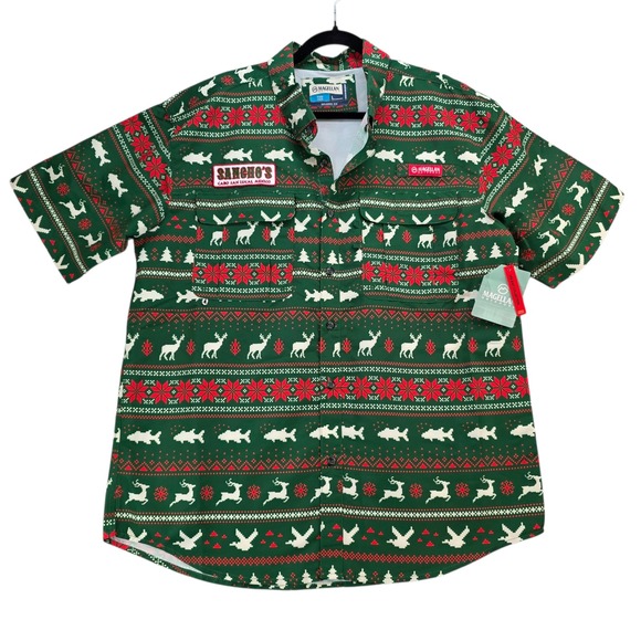 Magellan Outdoors NEW Christmas Holiday Collection Fish Gear Shirt Fair Isle Lg - Picture 1 of 14